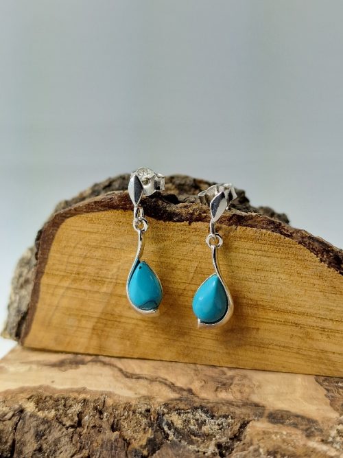 turquoise earrings with sterling silver