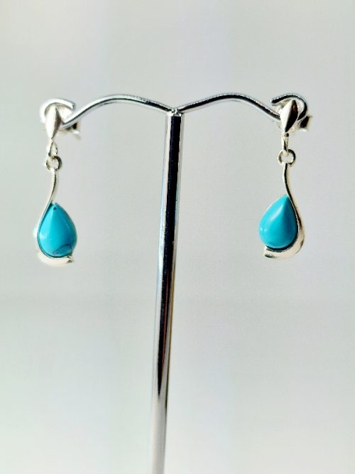 turquoise earrings with sterling silver