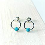 Turquoise earrings and sterling silver