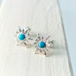 Turquoise earrings and sterling silver
